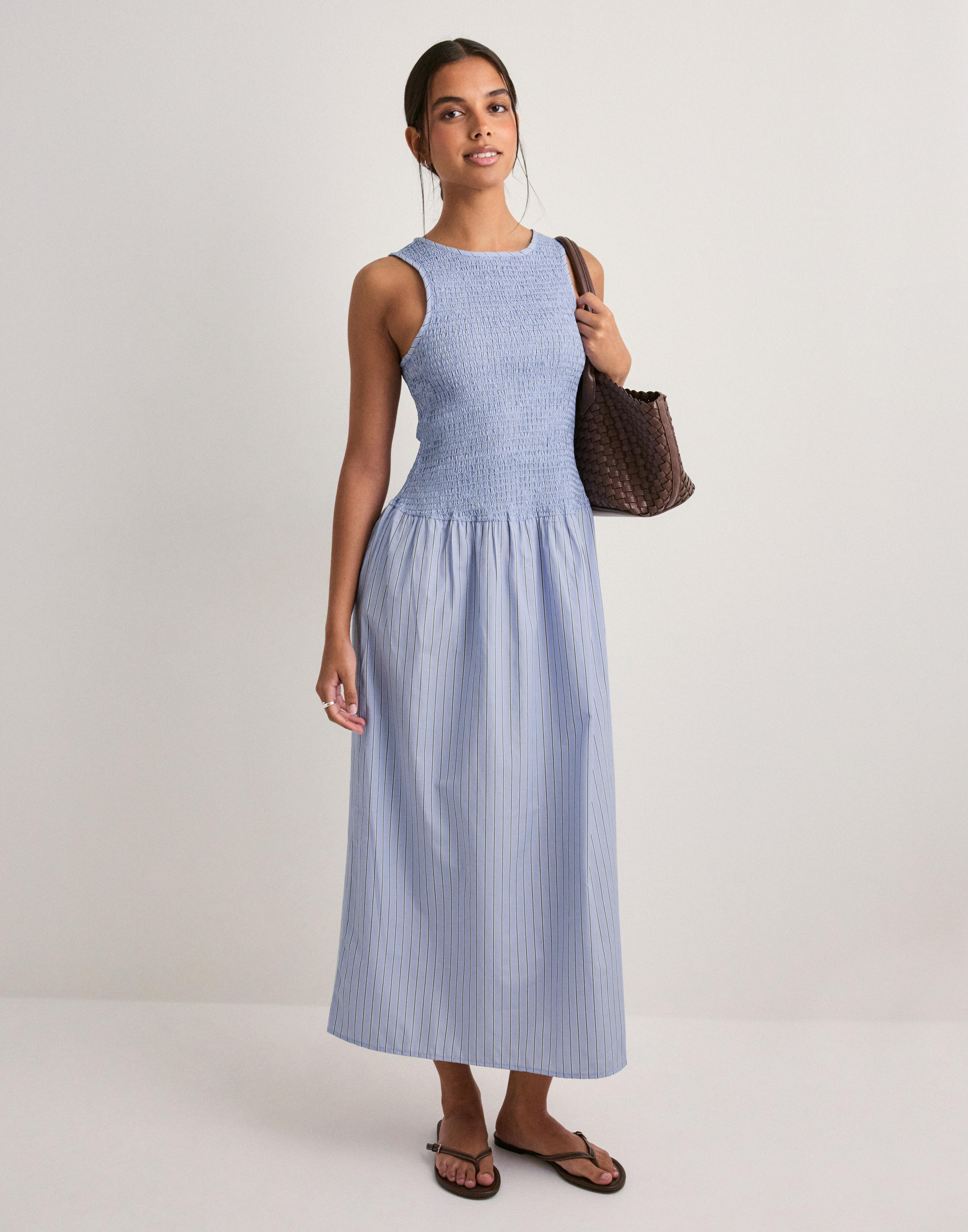 Buy Vero Moda VMLEYA SL 7/8 STRIPE SMOCK DRESS WV - 5C30 | Nelly.com