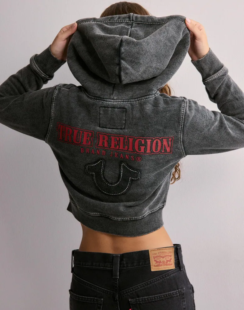 Big T Stitch Logo Zip Womens True Religion Hoodie True Religion L