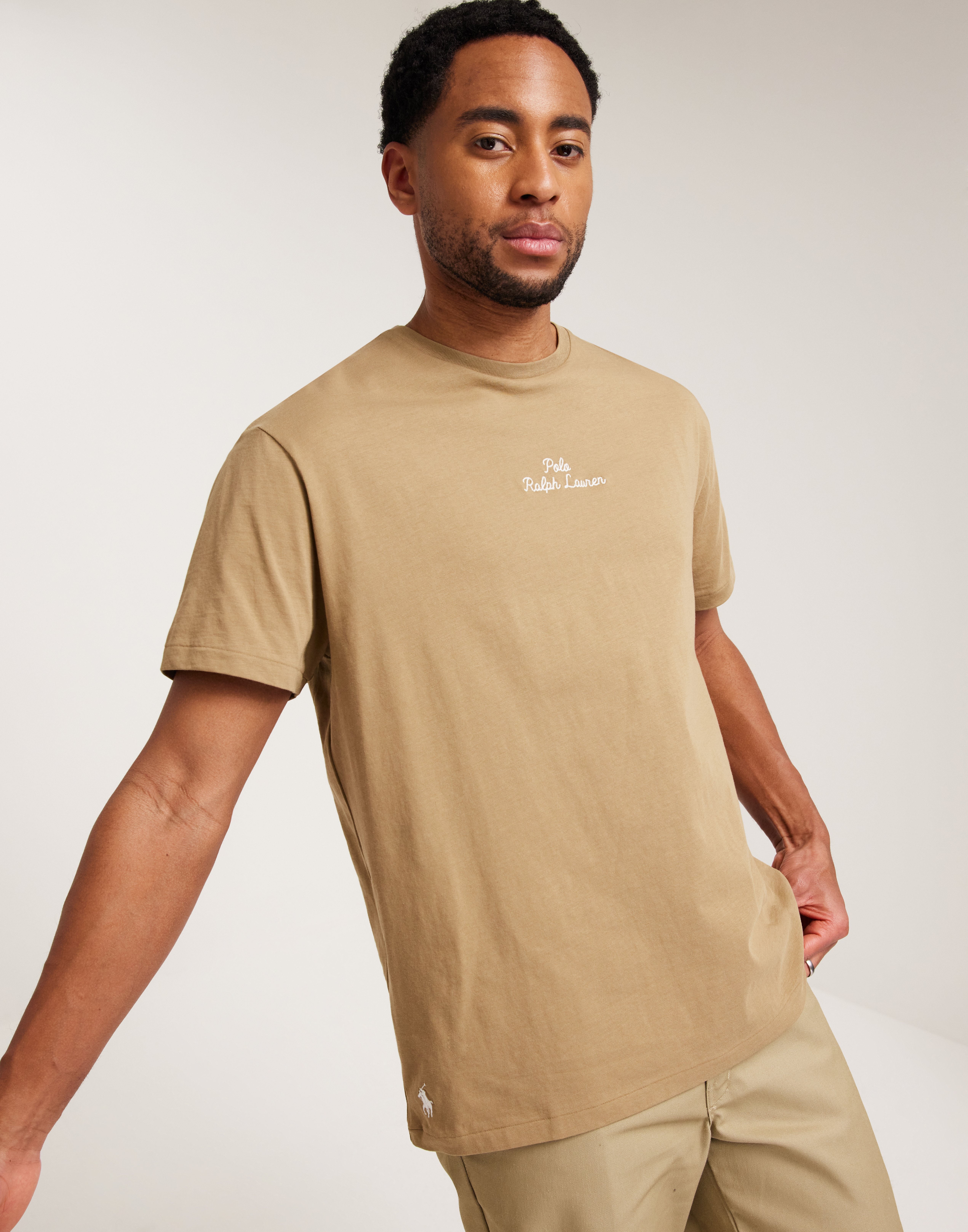 Khaki ralph lauren t shirt hotsell