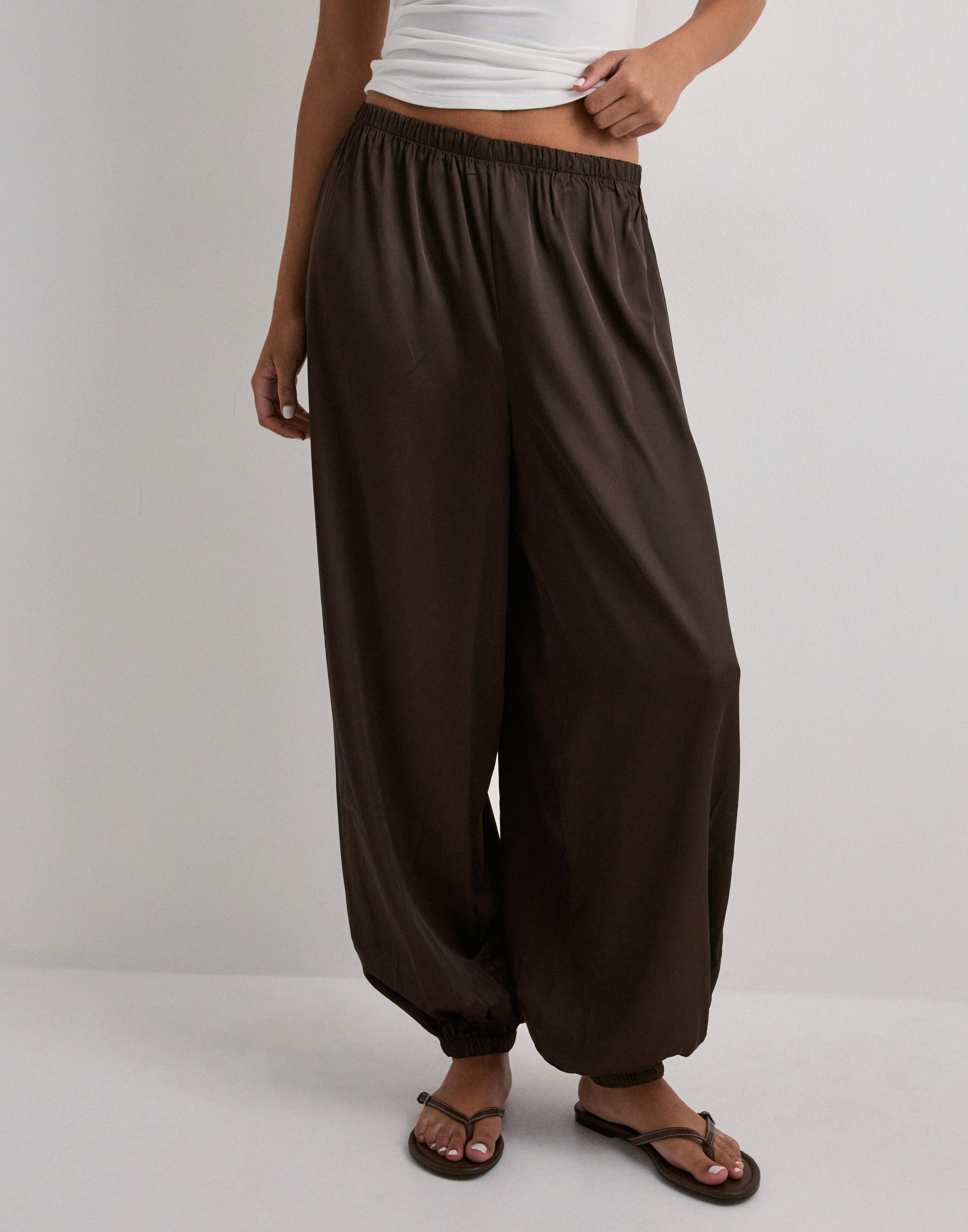 Satin balloon pant
