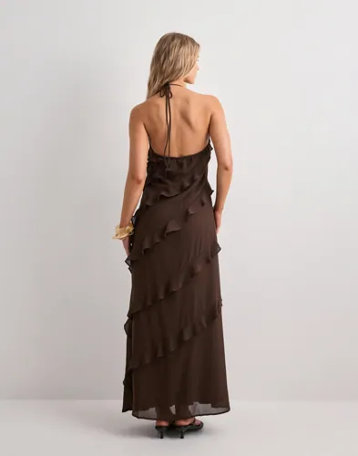 VERO MODA Vmmarjorie Sl Flounce Maxi Dress Ex maxiklänningar dam – bild 3