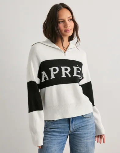 Pieces - Hvid - Pcjordan Ls Half Zip Knit Bc