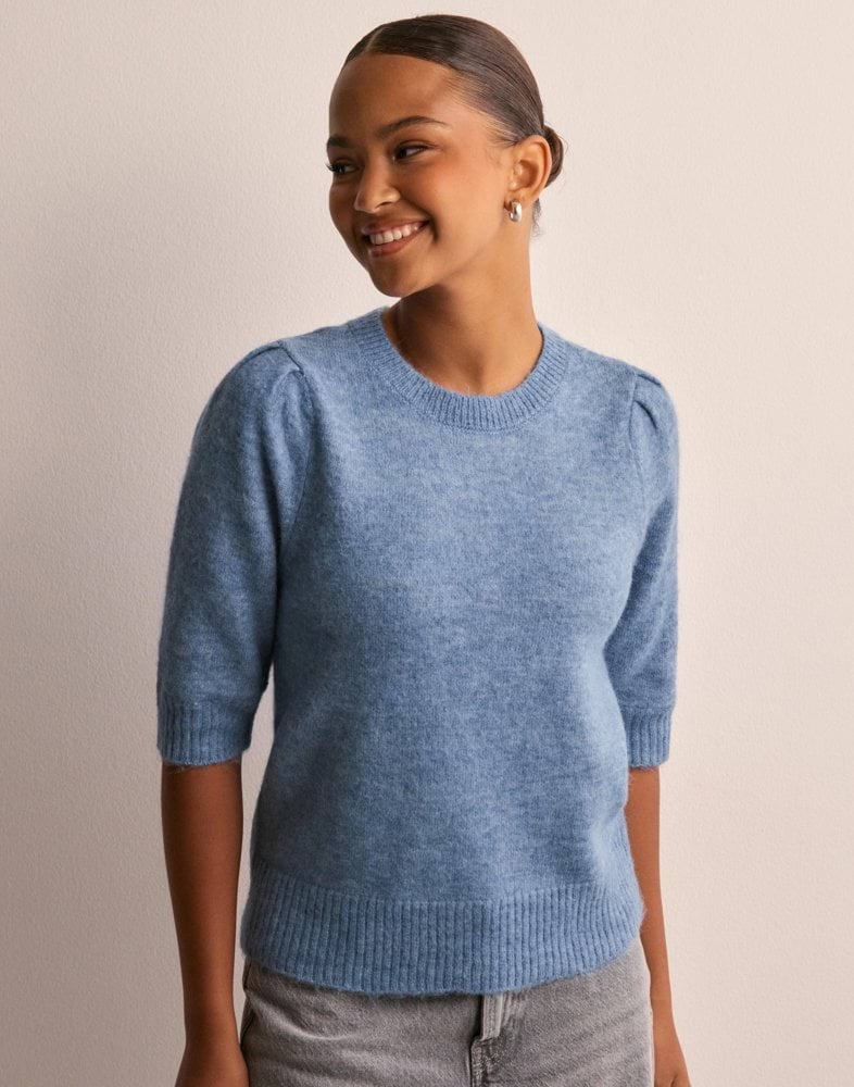 Selected Femme - Strikkegensere - Slflulu Ss Open Back Knit O-neck No - Klær
