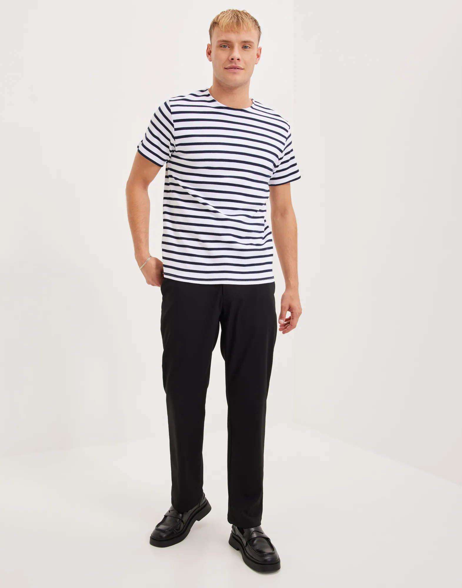 SLHBRIAC STRIPE SS O-NECK TEE NOOS