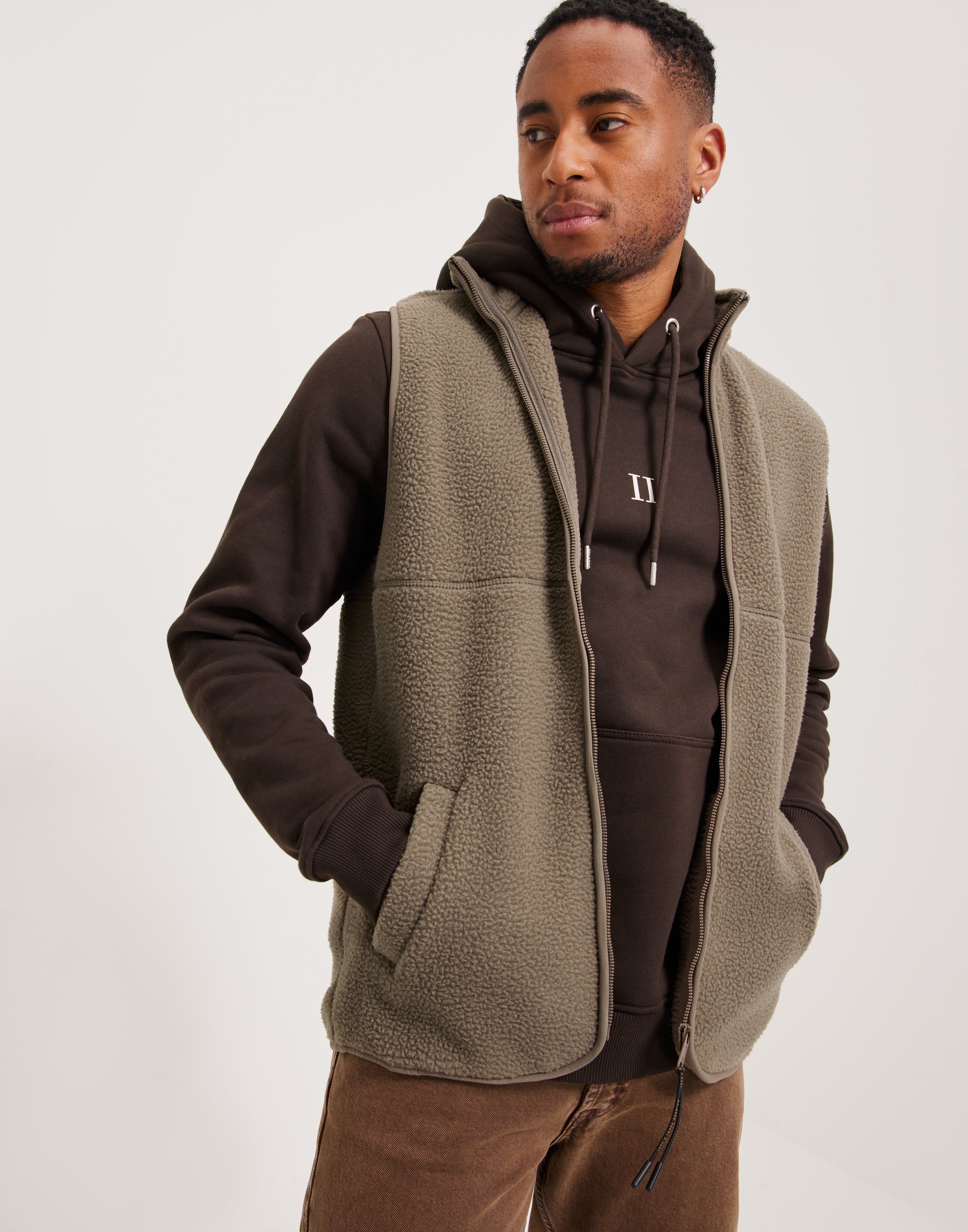 Hooded fleece vest hotsell