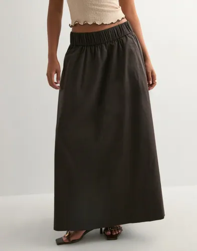 Neo Noir - Brun - Yara Long Poplin Skirt