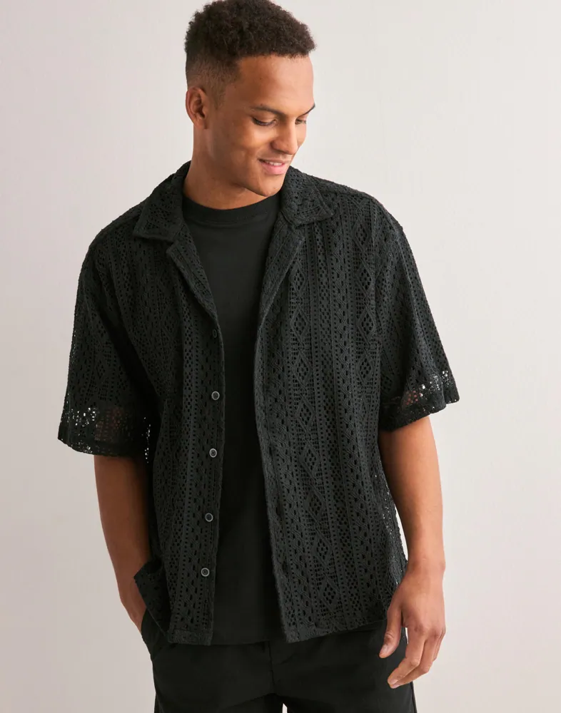 Onsnovak Rlx Resort Ss Lace Shirt Mönstrade skjortor