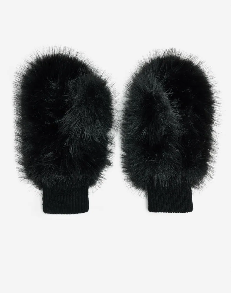 Faux Fur Mittens