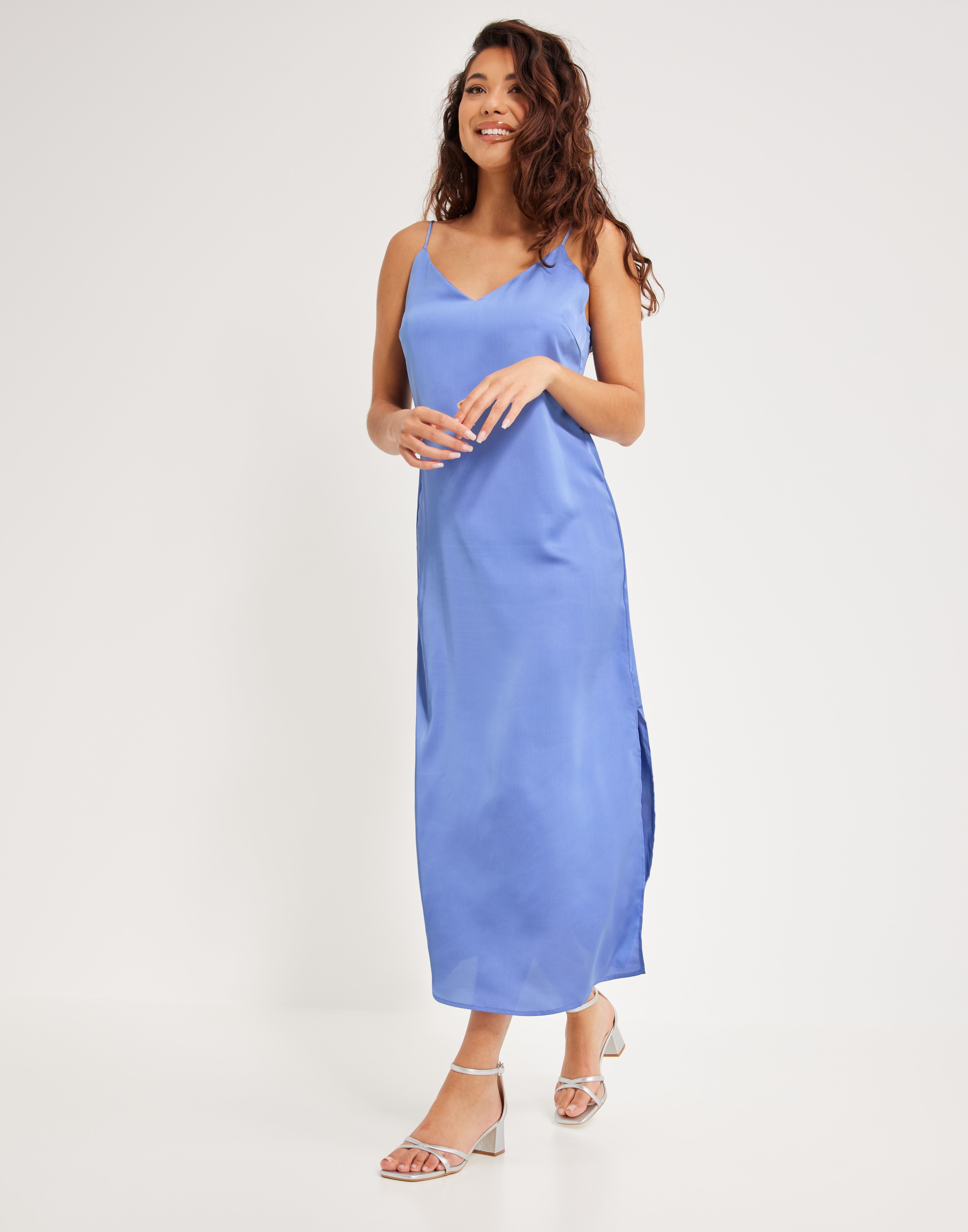 VILA VIJILA SINGLET DRESS - Maxi-jurk - egret/black beauty/beige