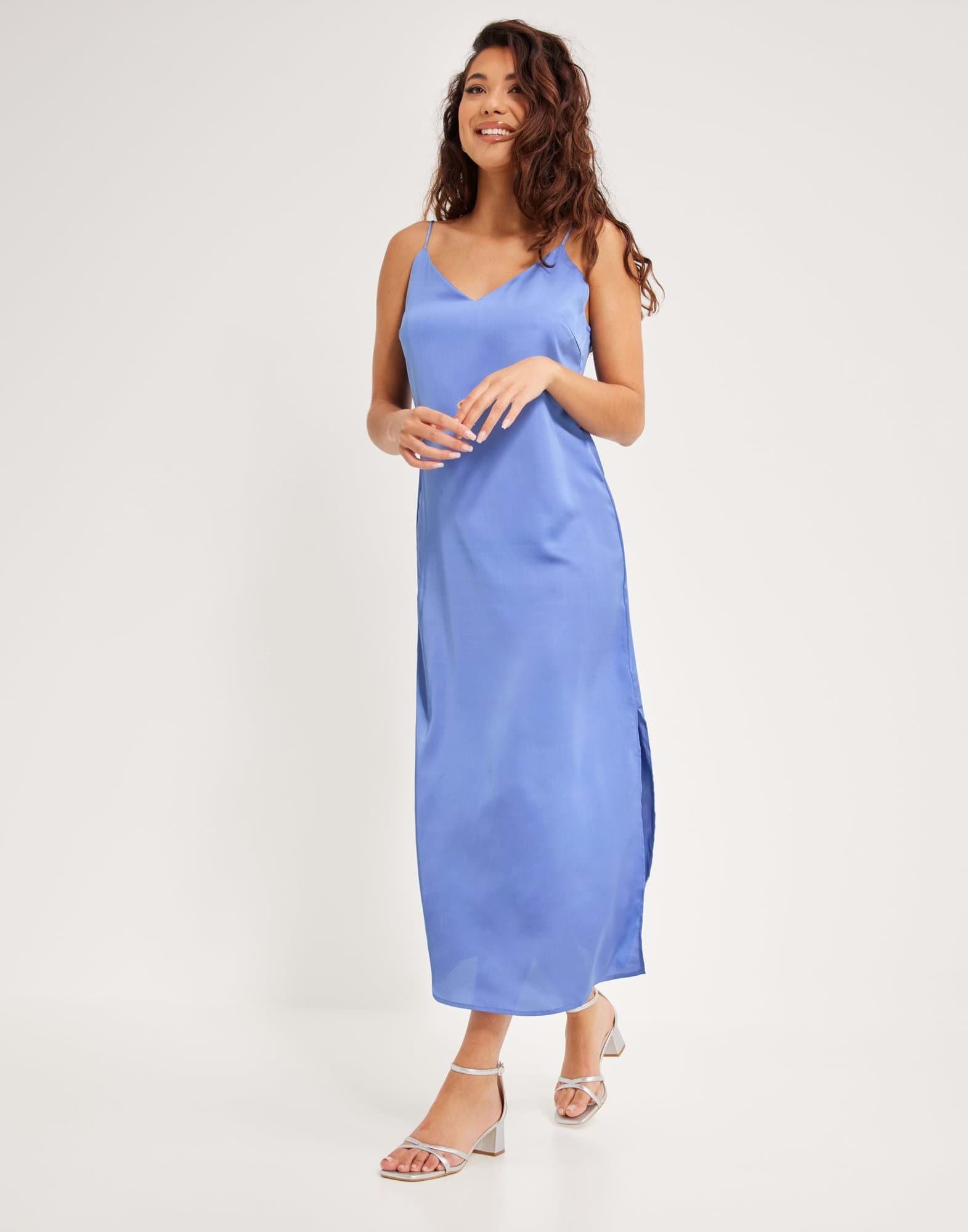 Viellette Satin Dress Pale Blue