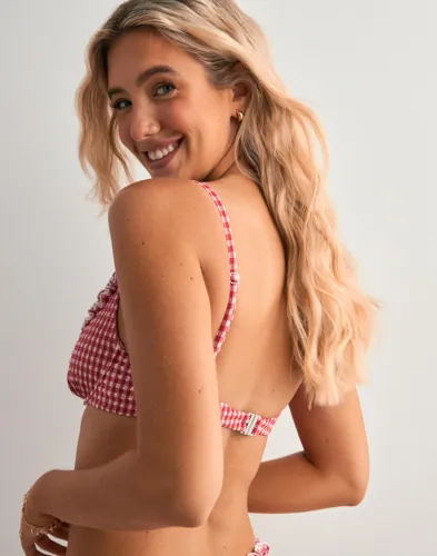 Nelly Frill Check Bikini Bra dam – bild 3