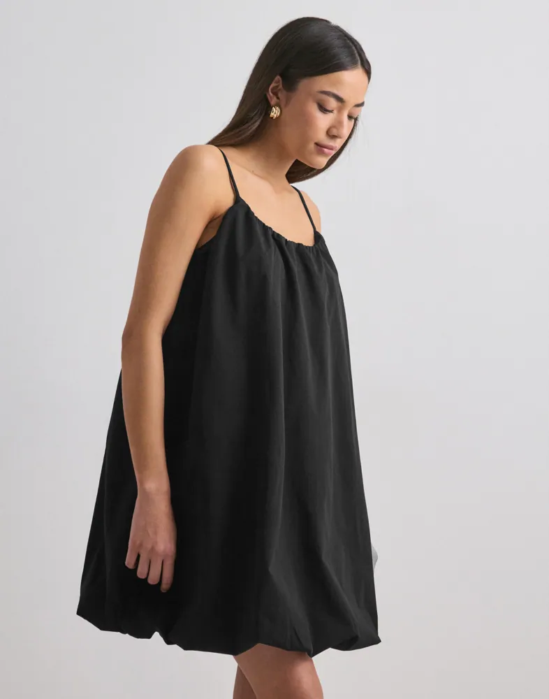 short black balloon dress SIMKHAI Women's Cleo Balloon Pintuck Mini Dress - Black