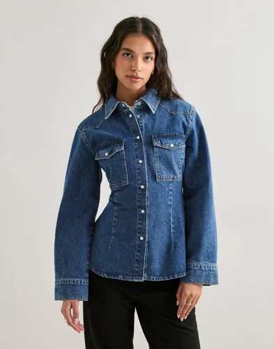 Malina - Blå - Anthea Fitted Waist Denim Shirt