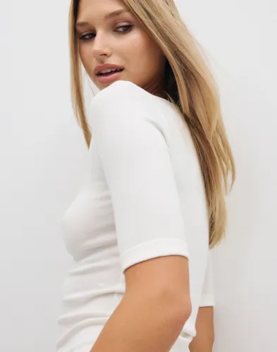 Nelly V Neck Half Sleeve Top toppar dam – bild 2