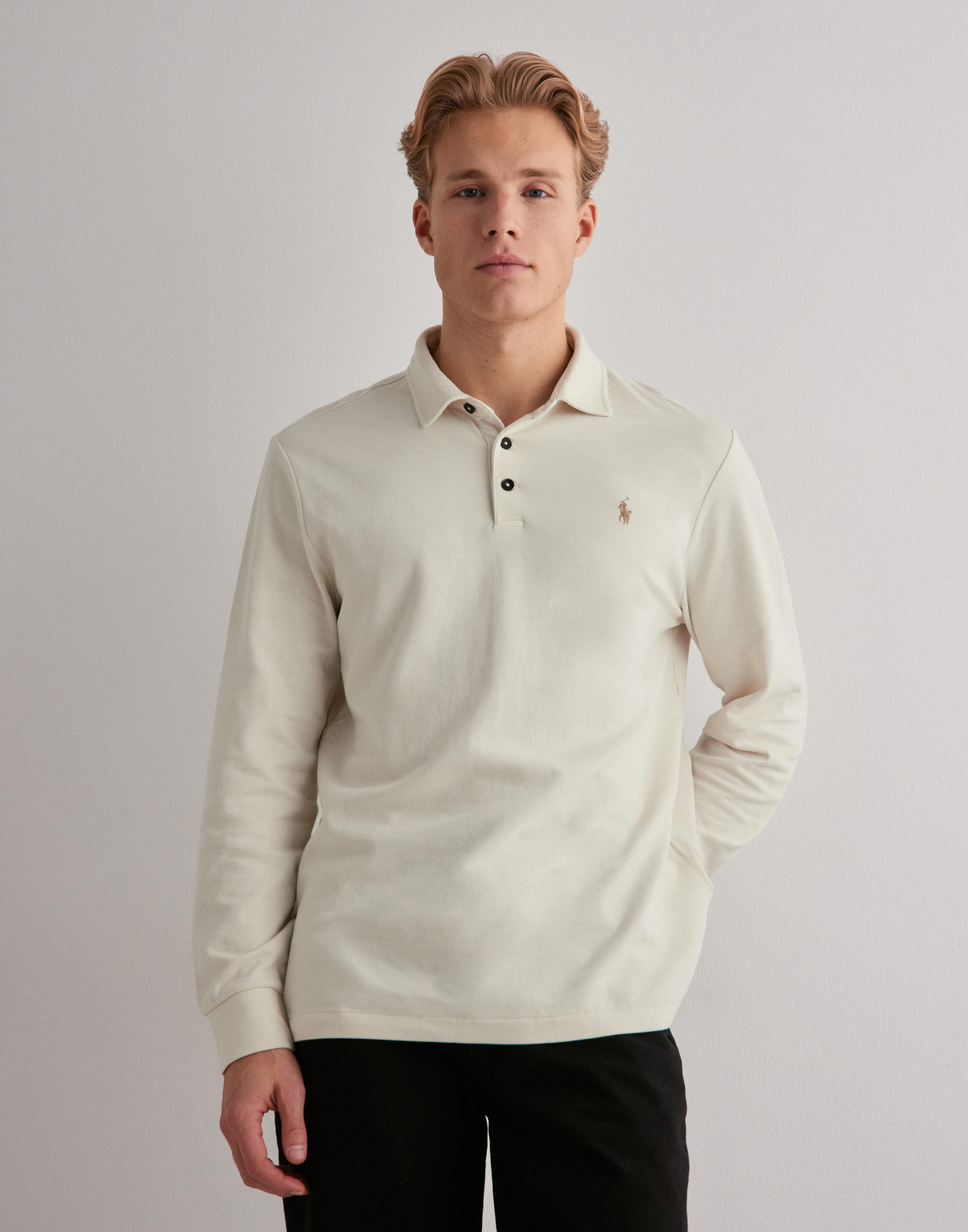 Polo Ralph Lauren LSCSM19-Long Sleeve-Pullover Langærmede polotrøjer Hvid