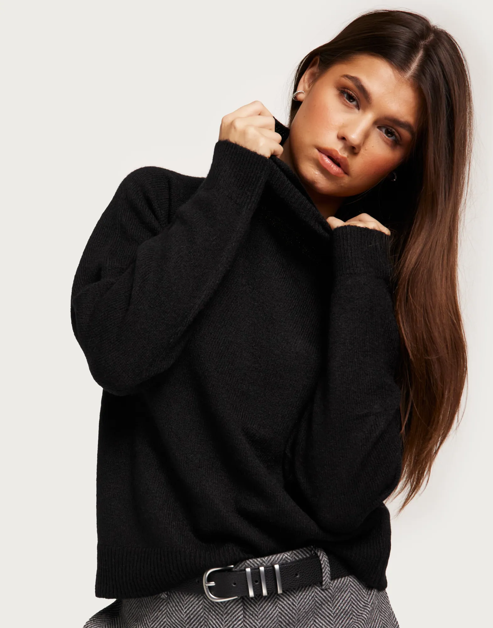 Köp Pieces PCJULIANA LS ROLLNECK KNIT DRESS NO - Chicory Coffee