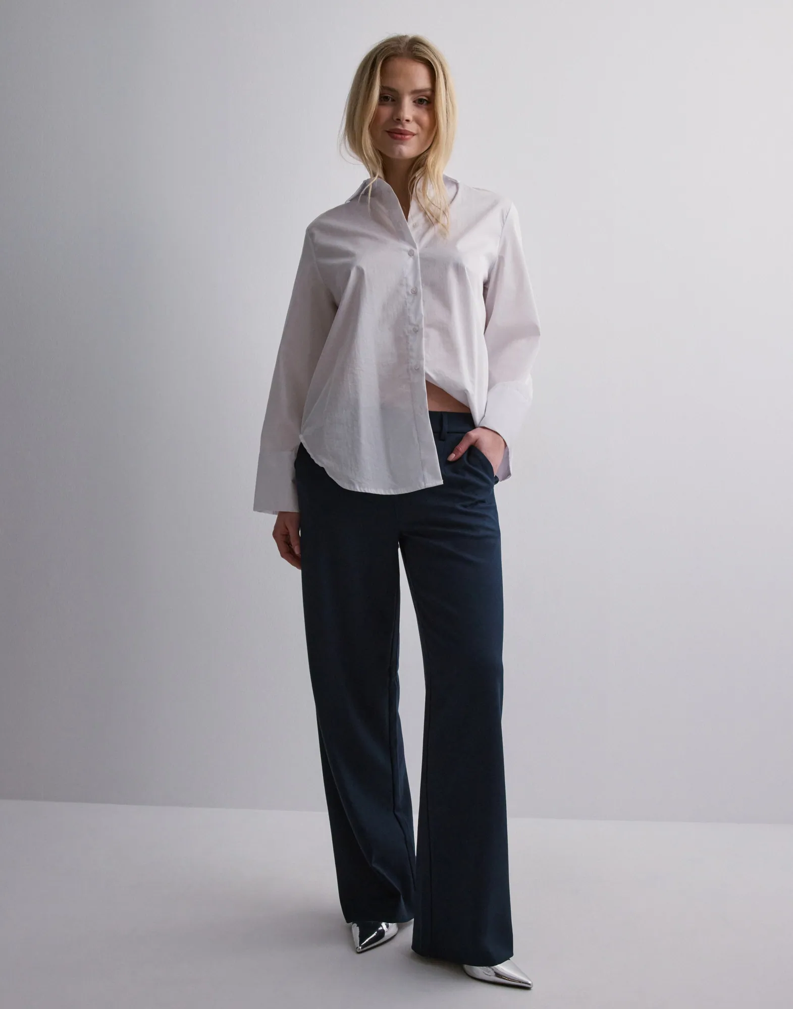 Object OBJLISA WIDE PANT NOOS - Pantaloni - fossil/beige