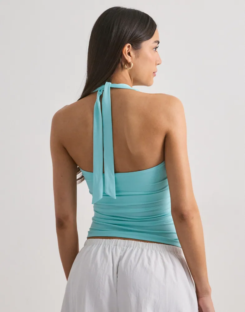 Nelly Built In Bra Halterneck Top toppar & linnen dam – bild 2