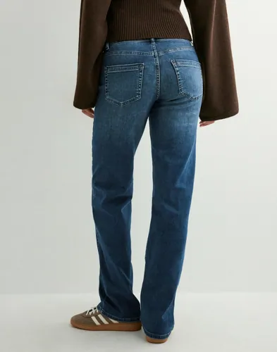 Only - Blå - Onlblush Mid Straight Dnm TAI021 No