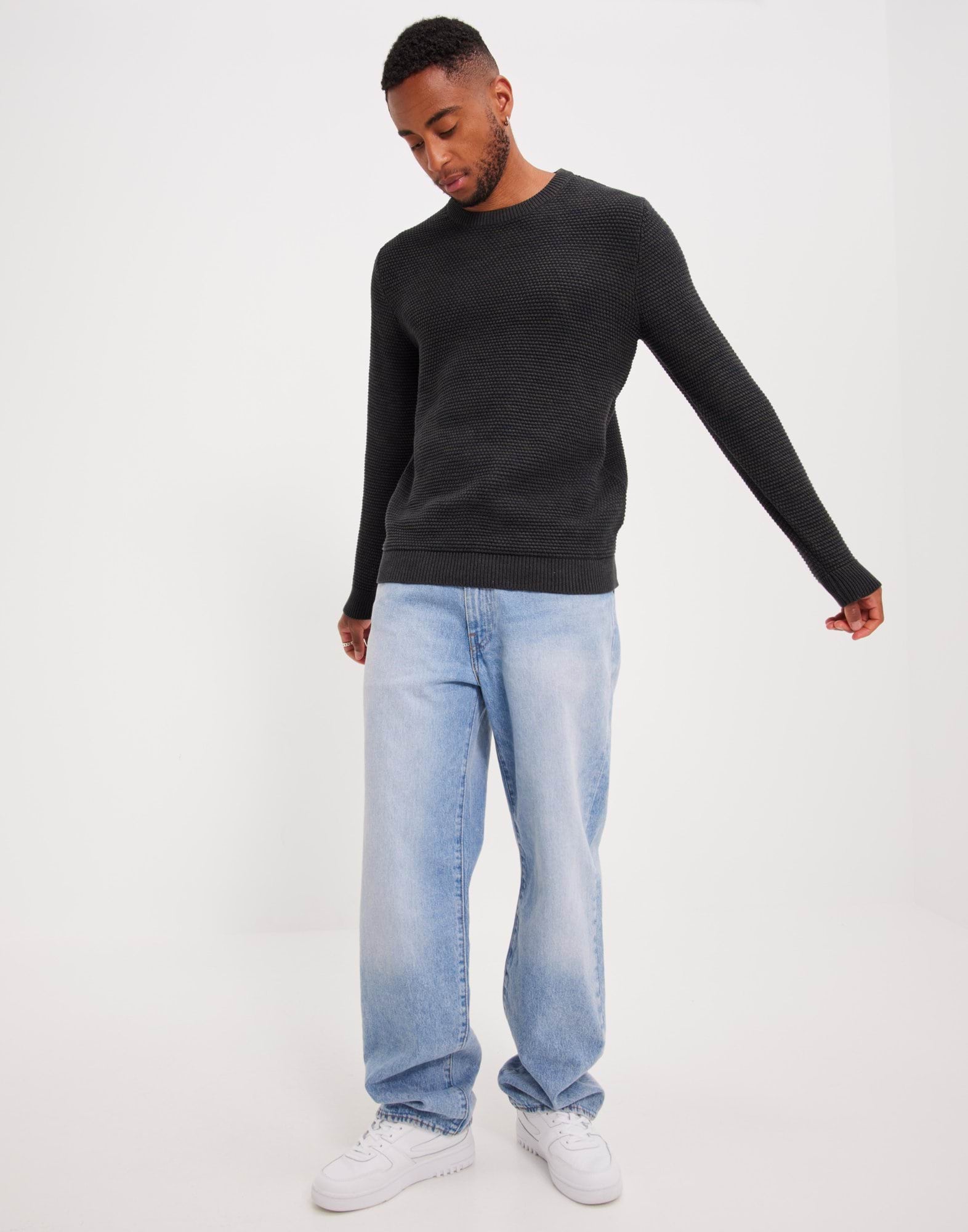 SLHVINCE LS KNIT BUBBLE CREW NECK N