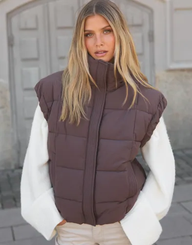 Nelly - Brun - Volume Puffer Vest