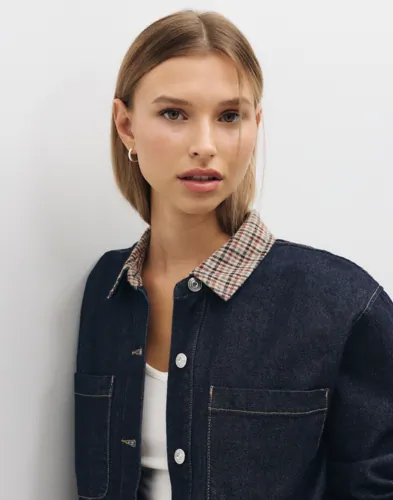 ONLY Onlvera Ls Check Dnm Shirt Siji skjortor dam – bild 3