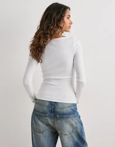 Nelly Perfect Rib LS Top långärmade t-shirt dam – bild 2