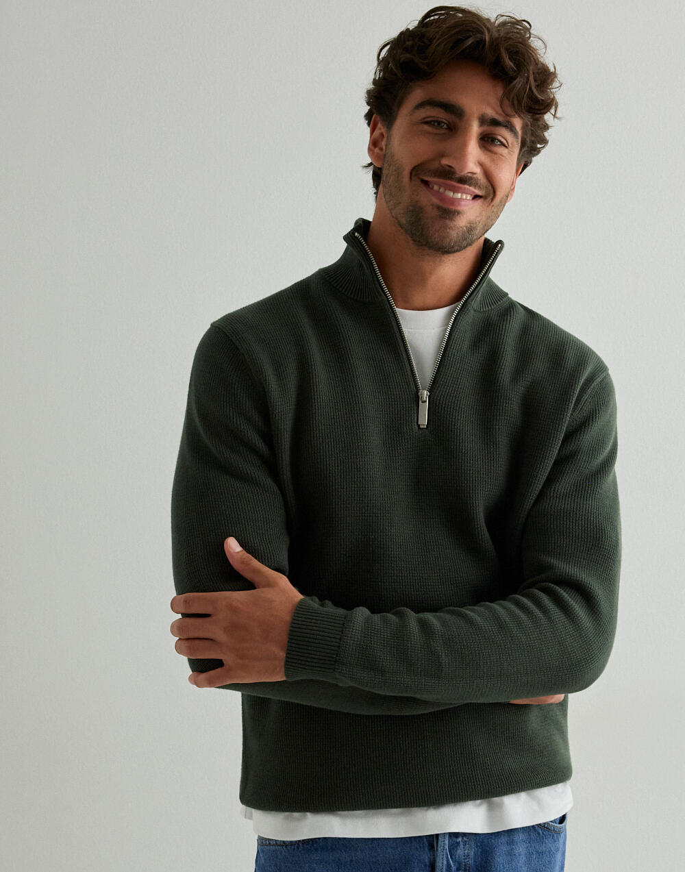 Selected Homme / Herren-Strick / SLHDANE LS KNIT STRUCTURE FULL ZIP main image 0