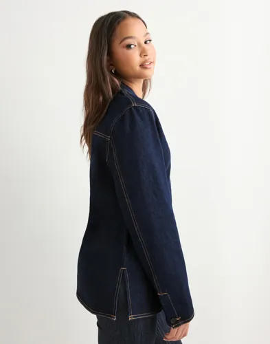 VERO MODA Vmkanika Ls Denim Blazer Shirt SI35 dam – bild 2