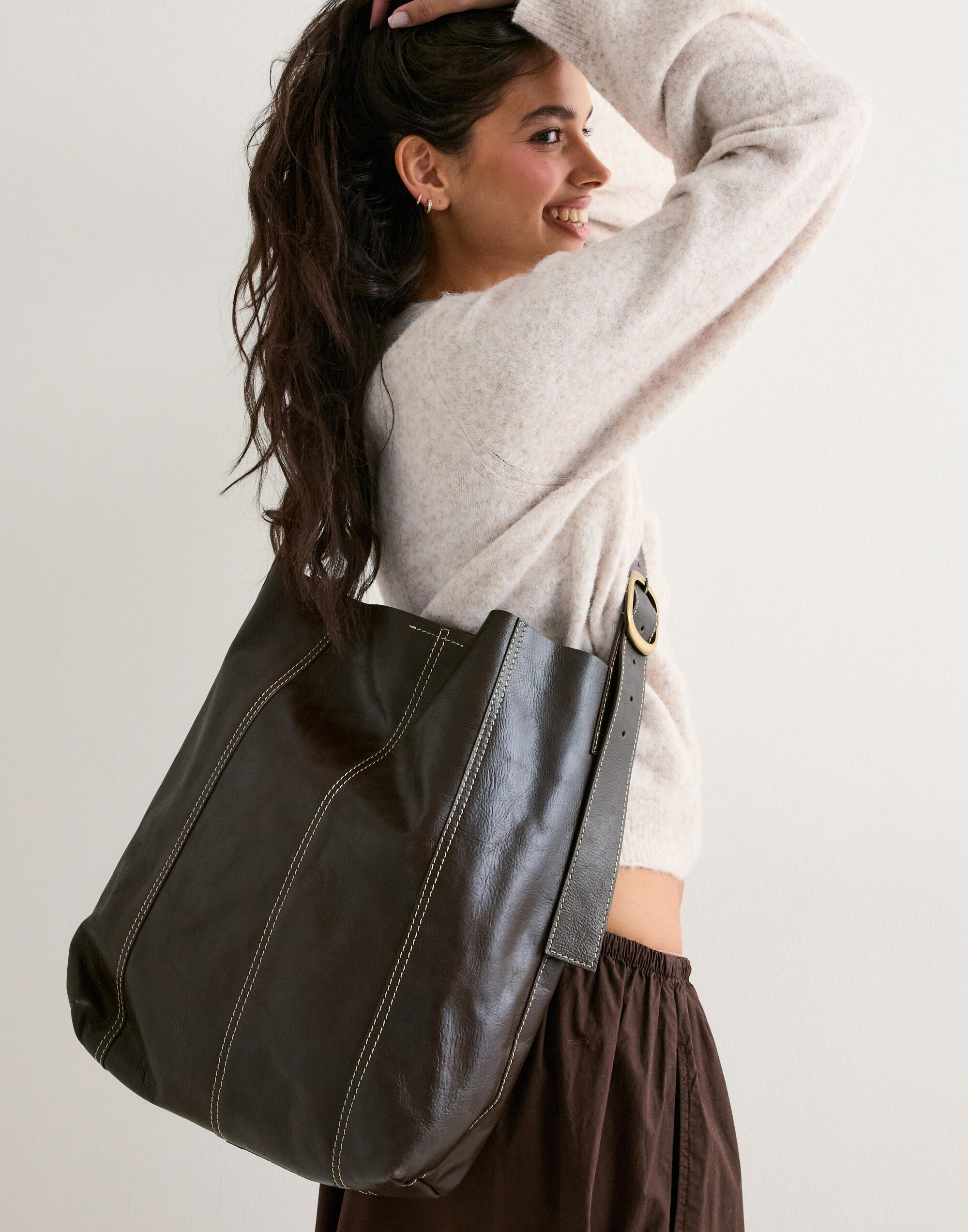 BENEDUCI　ヴィンテージバッグ Buy BECKSÖNDERGAARD Panel Mae Buckle Bag - Chocolate Torte | Nelly.com
