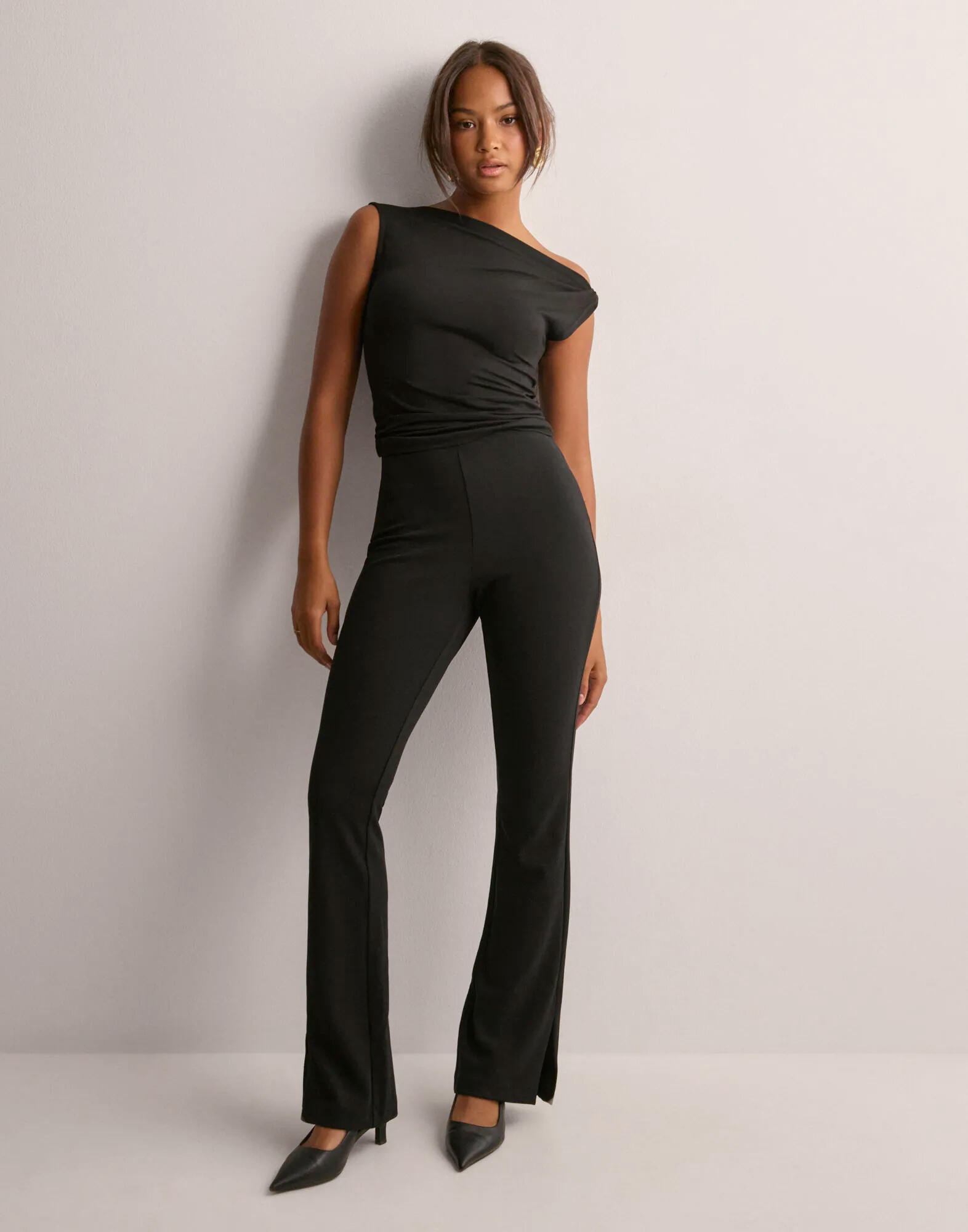 Buy JJXX JXNANCY FLARED HW PANT PNT NOOS - Black | Nelly.com