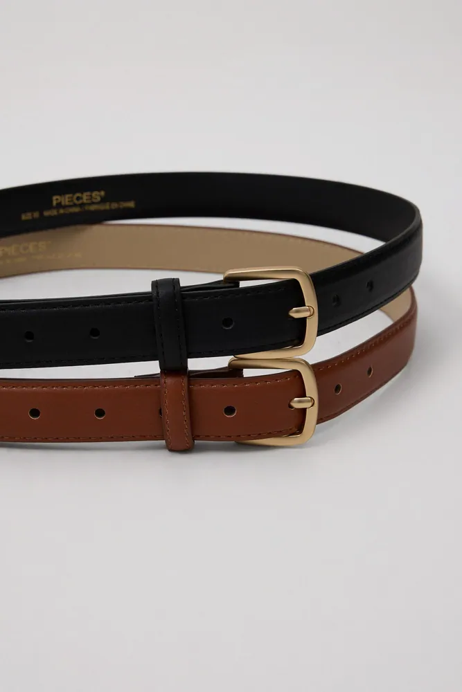 PIECES Pcoline 2-Pack Jeans Belt Noos Pu dam – bild 3
