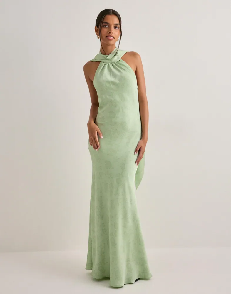 Buy Neo Noir Fiona Pattern Satin Dress - Light Green | Nelly.com Buy Neo Noir Fiona Pattern Satin Dress - Light Green | Nelly.com