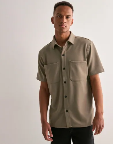 Only & Sons Onsnewkodyl Reg Ss Shirt Kortärmade skjortor Beige