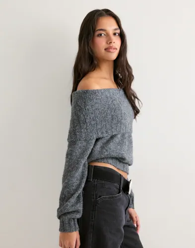 ONLY Onlshine Ls Off Shoulder Cc Knt stickade tröjor dam – bild 2