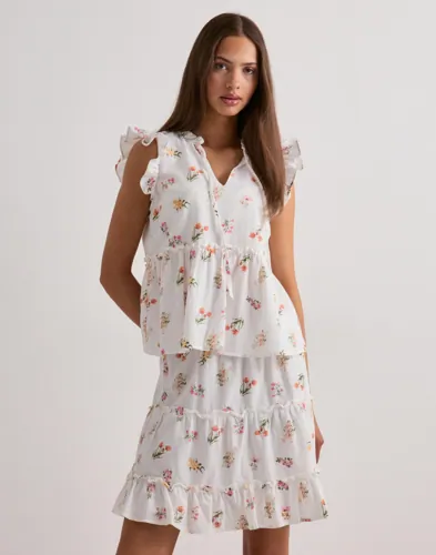 Pieces - Blomstret - Pcemma Hw Short Skirt Wvn Noos Bc