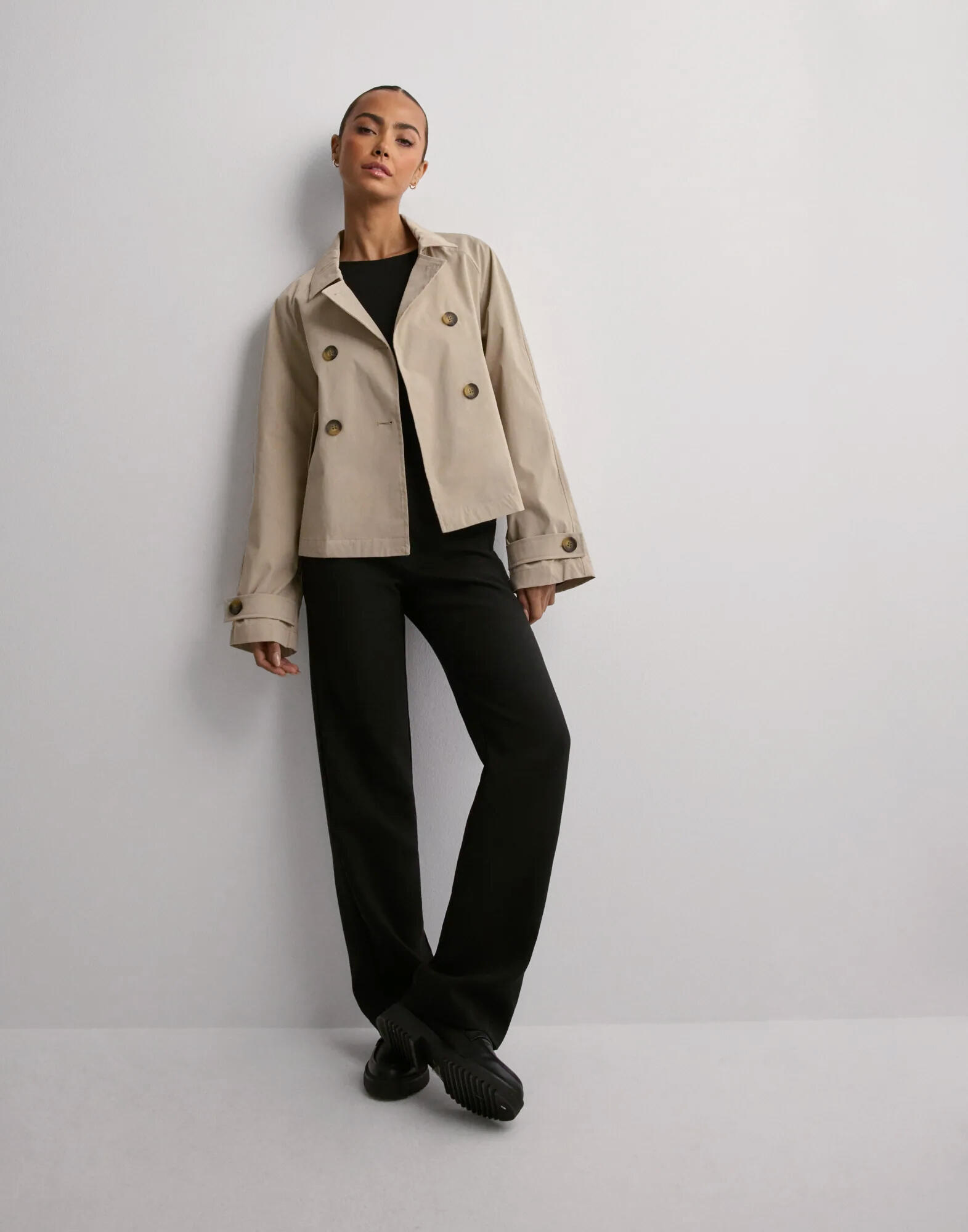 Buy Only ONLAPRIL SHORT TRENCHCOAT OTW NOOS - Oxford Tan | Nelly.com