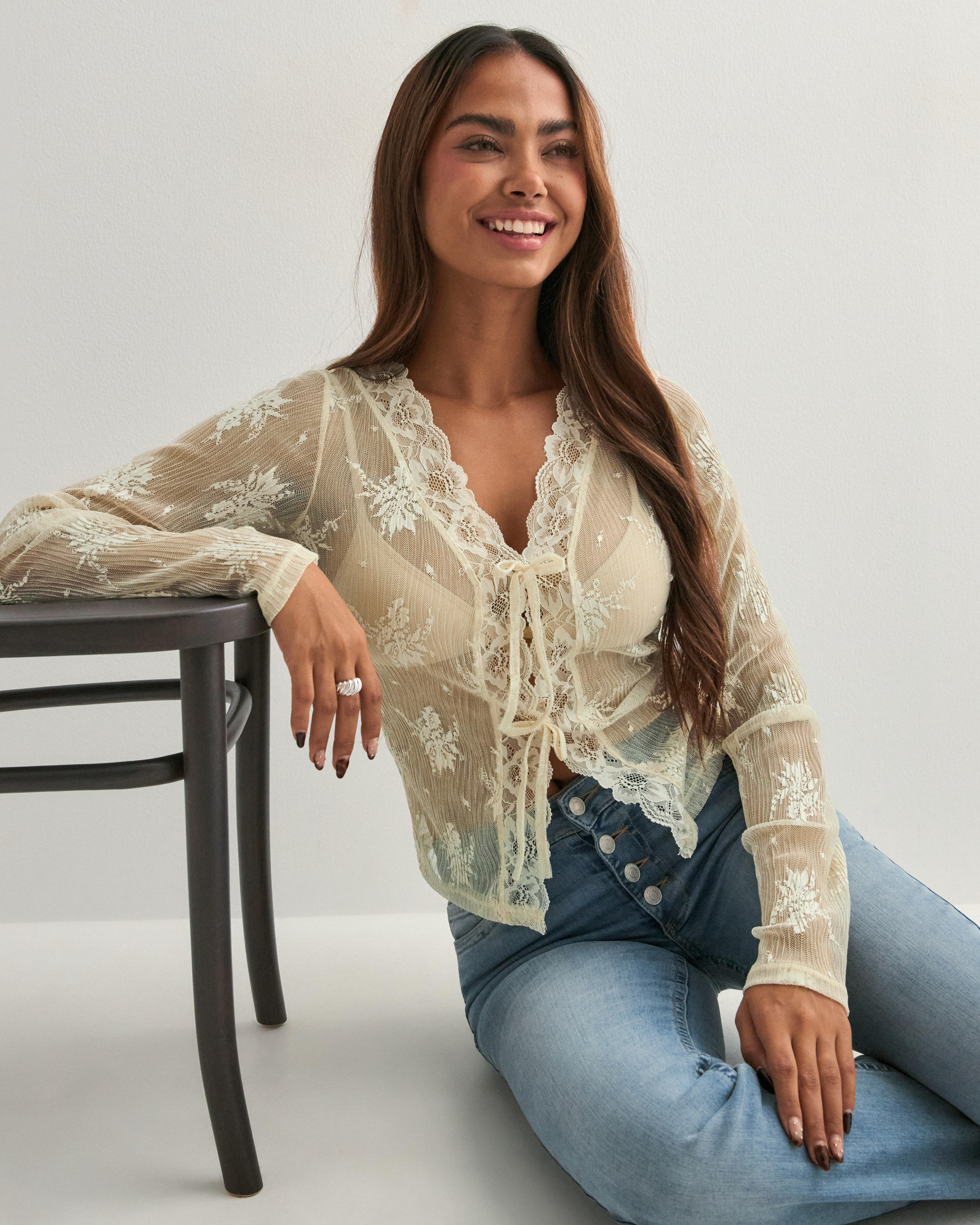 Delicate Lace LS Top
