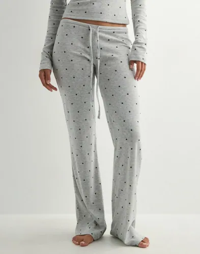 Nelly - Grå - Cute Print Pants