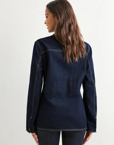 VERO MODA Vmkanika Ls Denim Blazer Shirt SI35 dam – bild 3