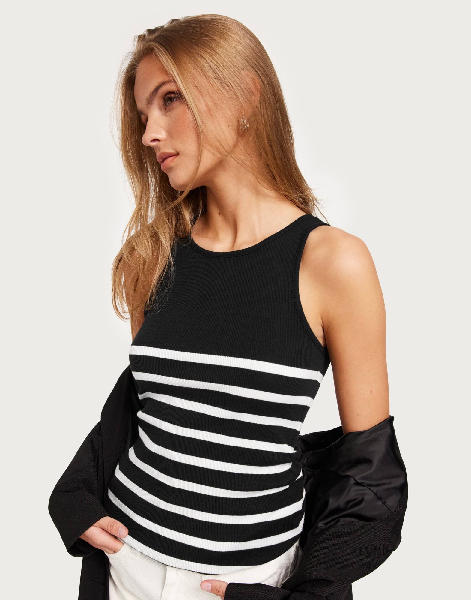 ONLKENYA RIB STRIPE TANK TOP JRS NO