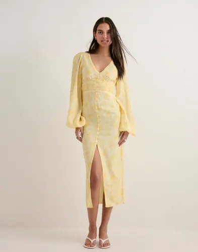 Nelly - Gul - Smock Detail dress