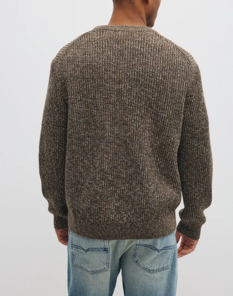 Selected Men Slhtilum Ls Knit Relaxed Crew Neck Stickade tröjor herr – bild 3