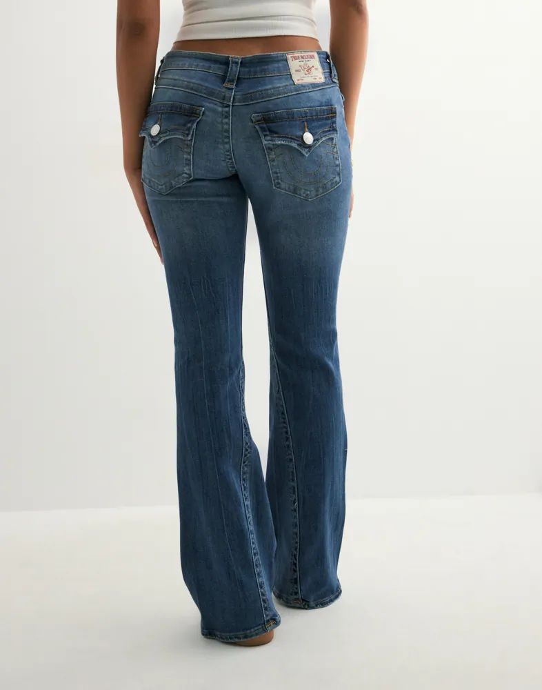 TRUE RELIGION JOEY フレアデニムパンツ レザーフラップ W30 JOEY LOW 