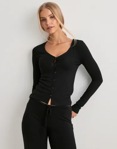 Nelly - Svart - My Chill V Neck Cardigan