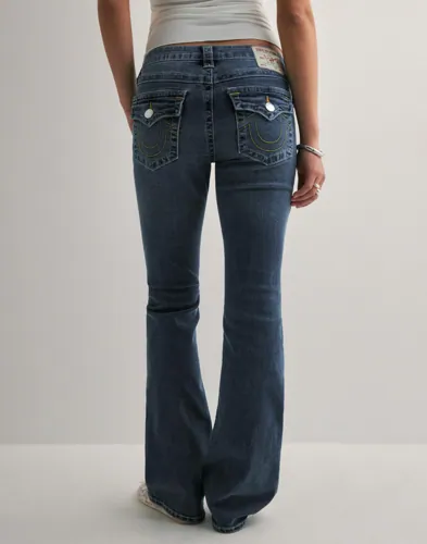 True Religion - Blå - Becca Mid Rise Boot Cut Flap