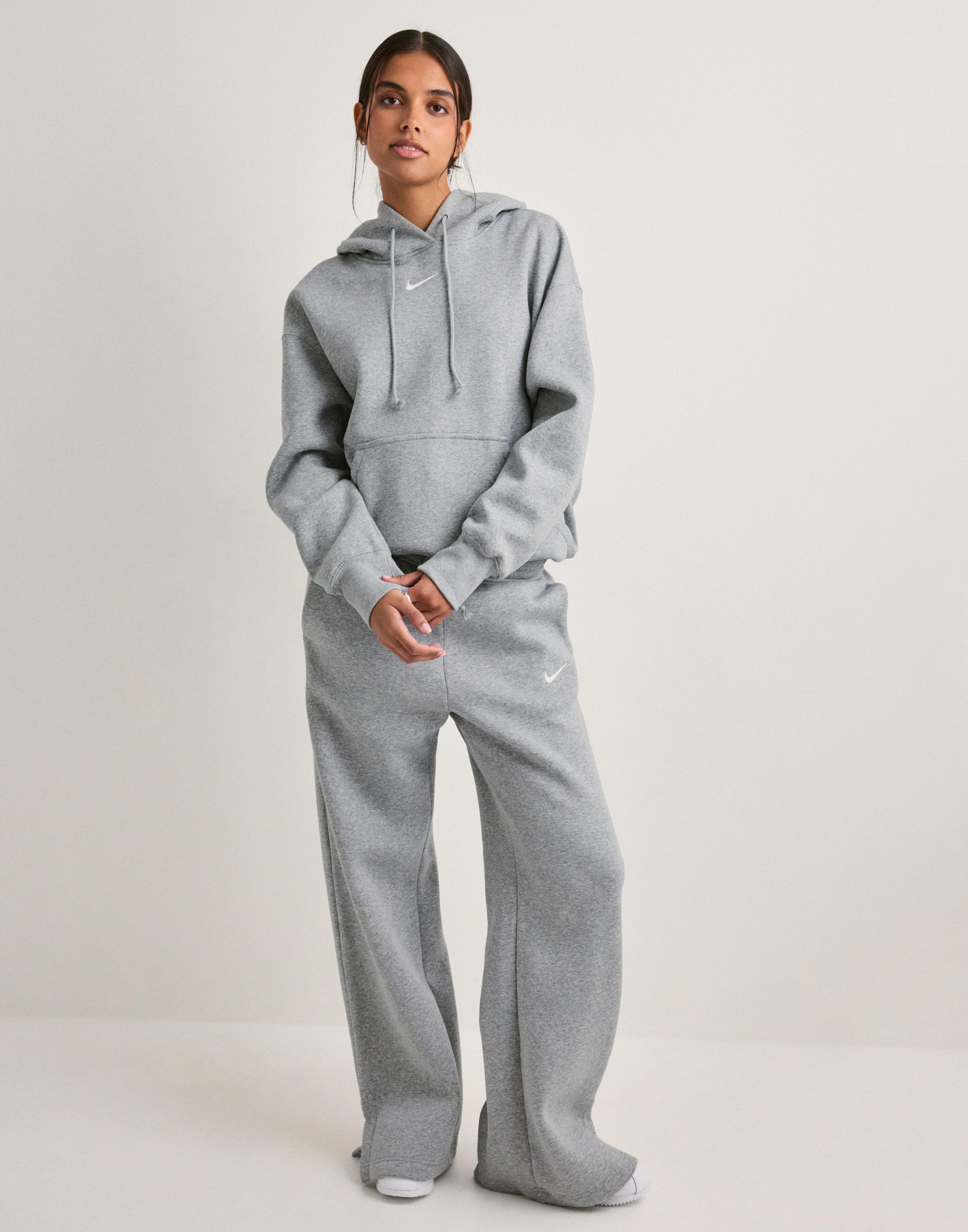 Buy Nike W Nsw Phnx Flc Os Po Hoodie - Grey | Nelly.com