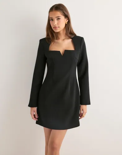 Malina - Sort - Amela Embellished Jersey Midi Dress