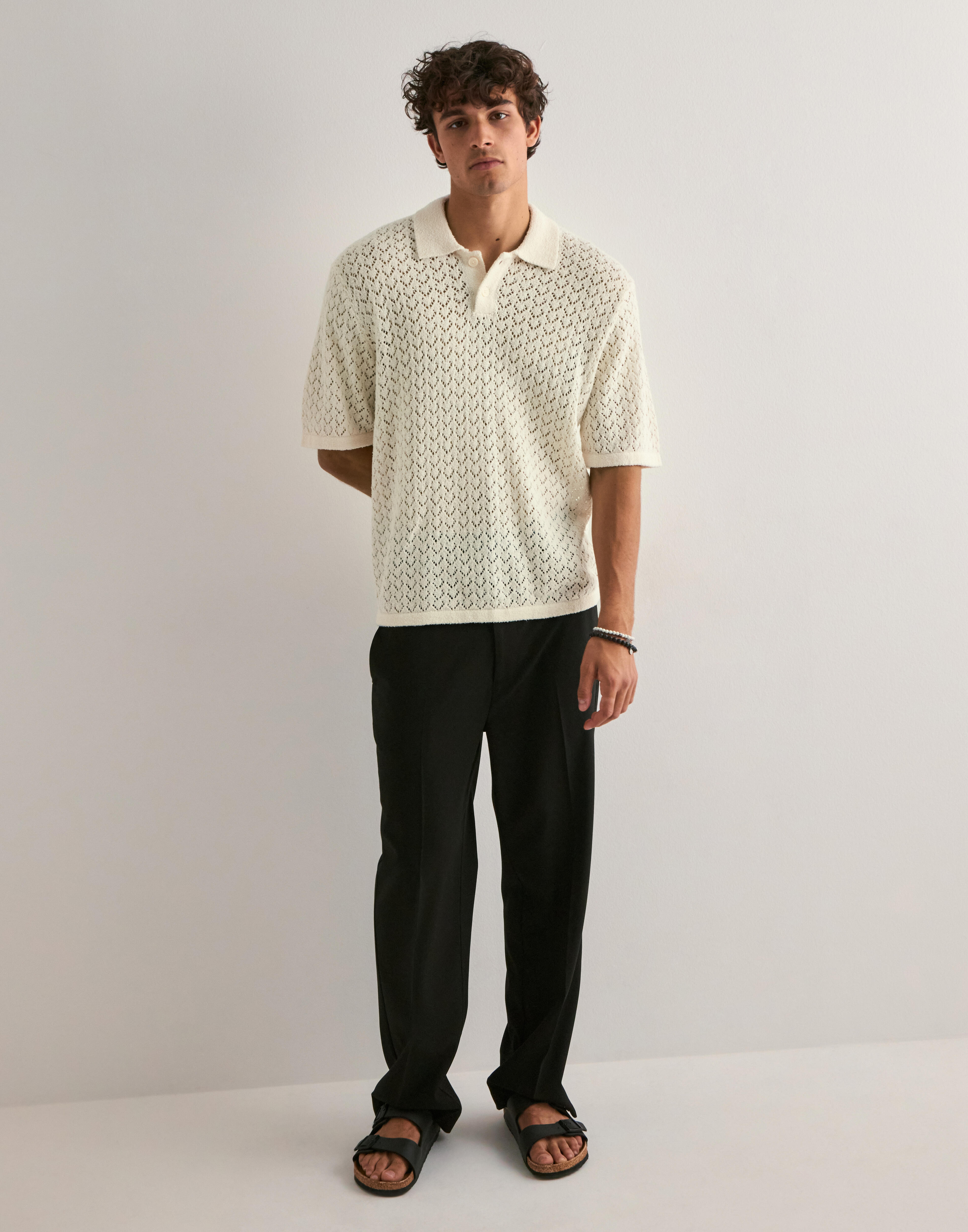 Buy Jack & Jones JORHYDRA KNIT SS POLO - Sea Salt | NLYMAN