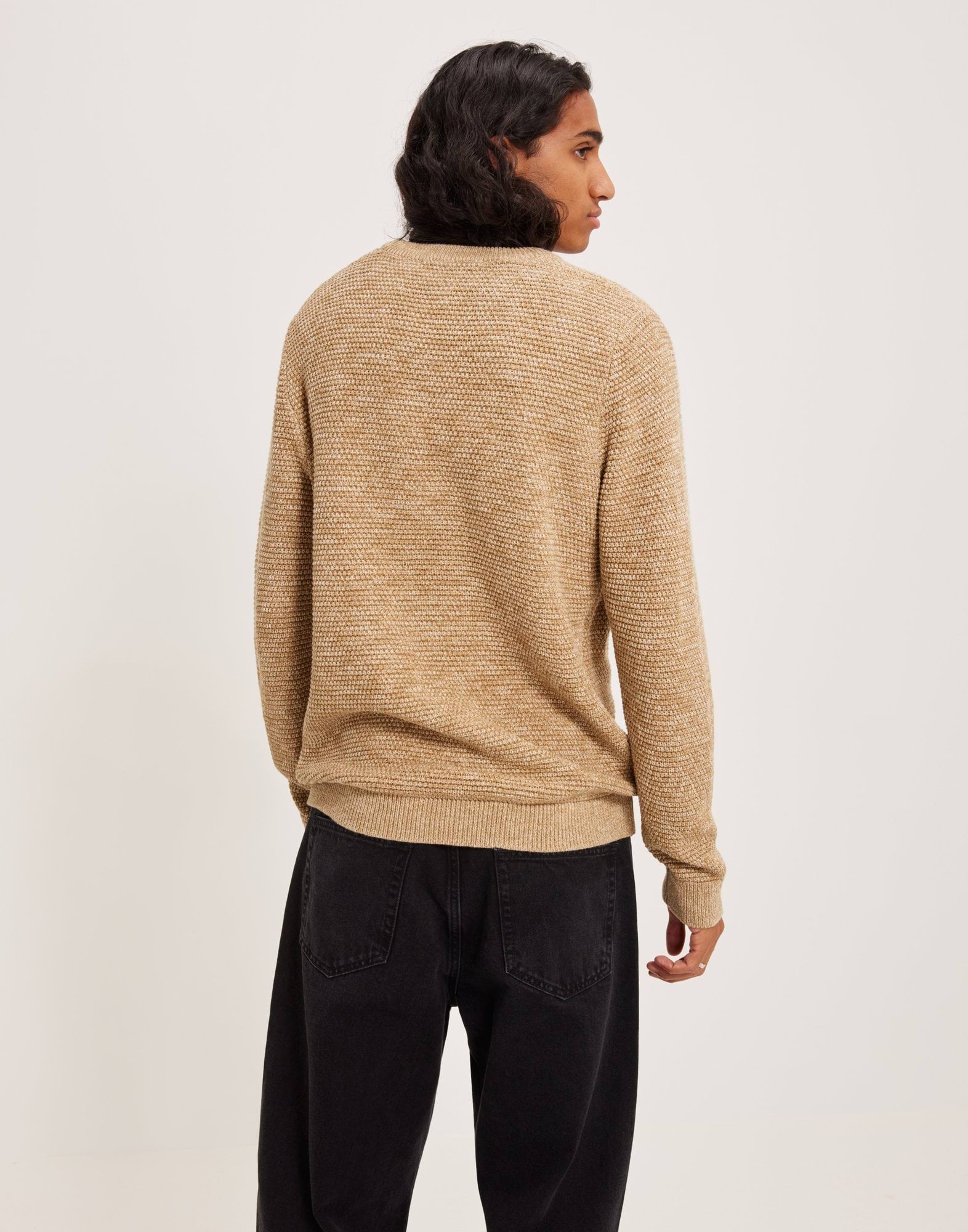 SLHVINCE LS KNIT BUBBLE CREW NECK N